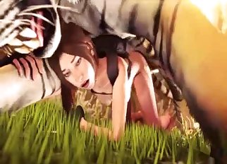 Girl gets ravaged by a tiger